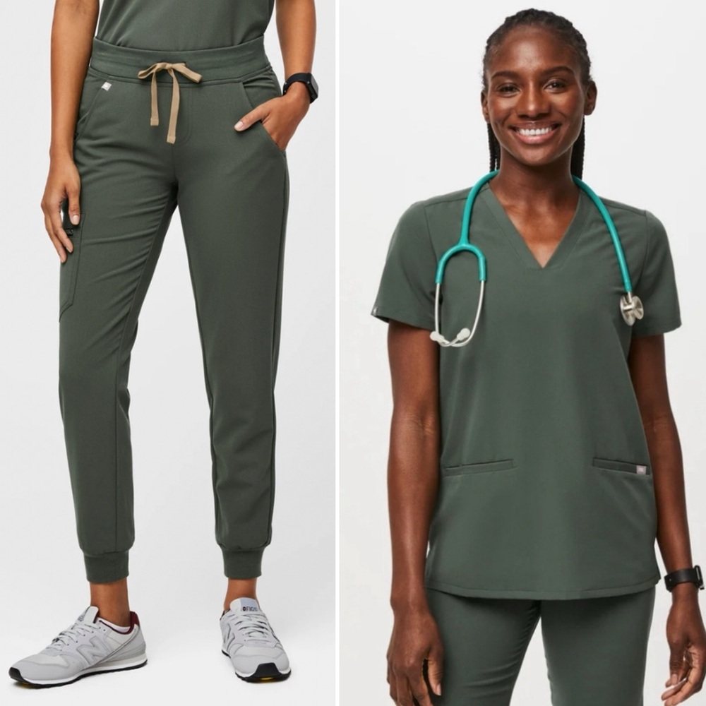 Figs Women's Top in Olive Green